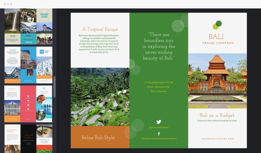 Brochure Maker | BeFunky: Free Online Brochure Templates