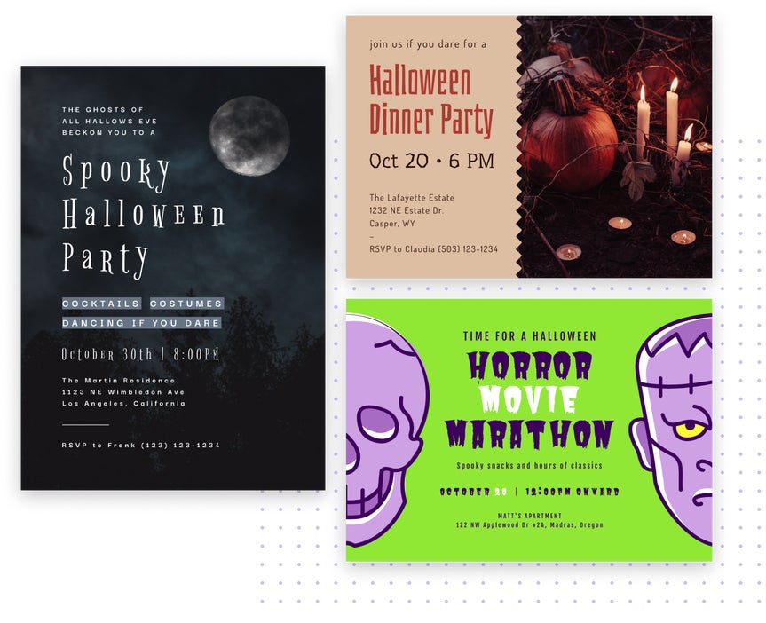 Halloween Party Invitation Templates by BeFunky