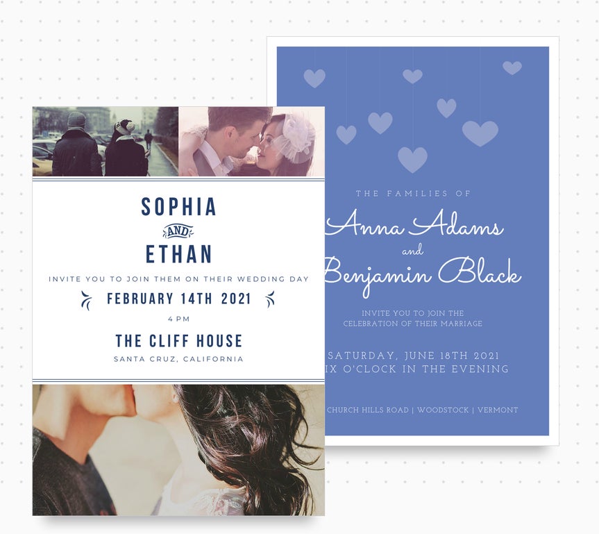 printable wedding invitations by BeFunky
