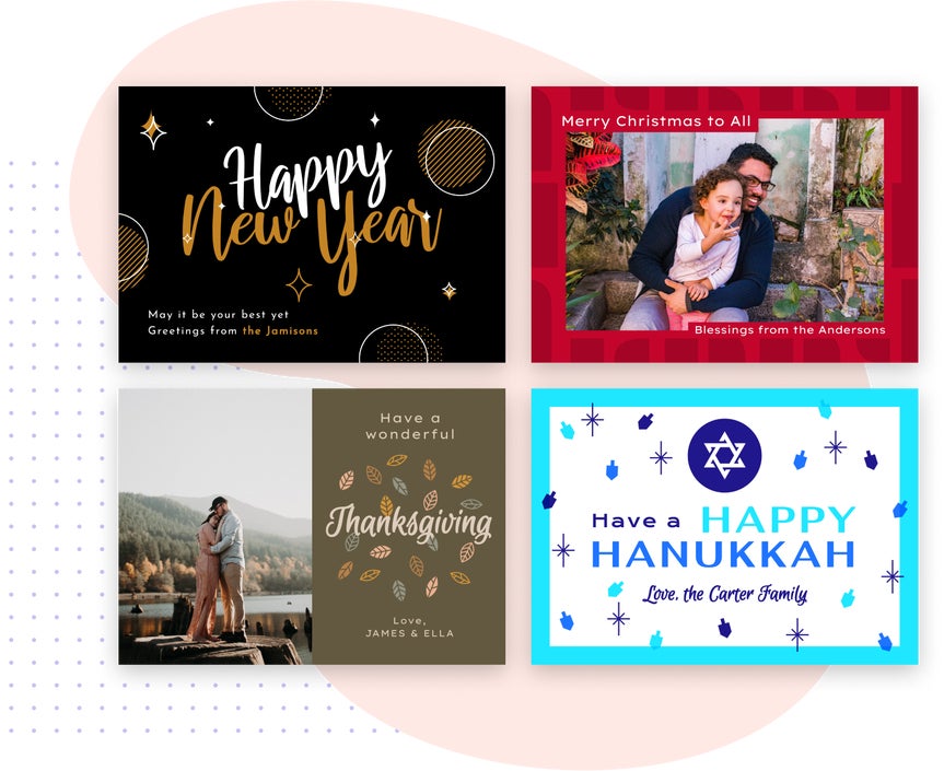 different cards for different holidays