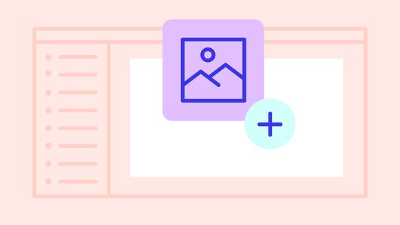 Illustration of add new photo icon featured on BeFunky interface