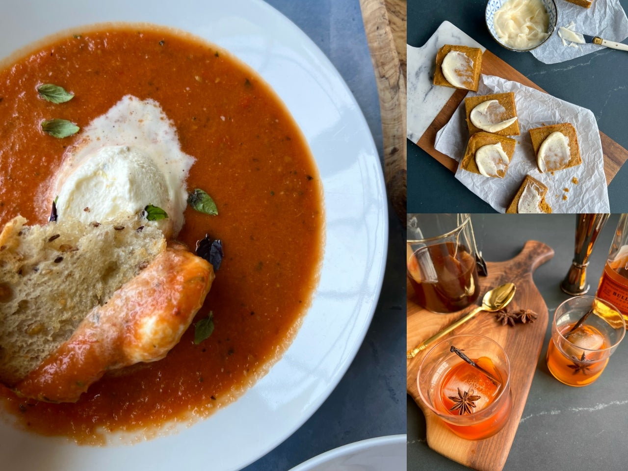 Collage of food photography for fall recipes