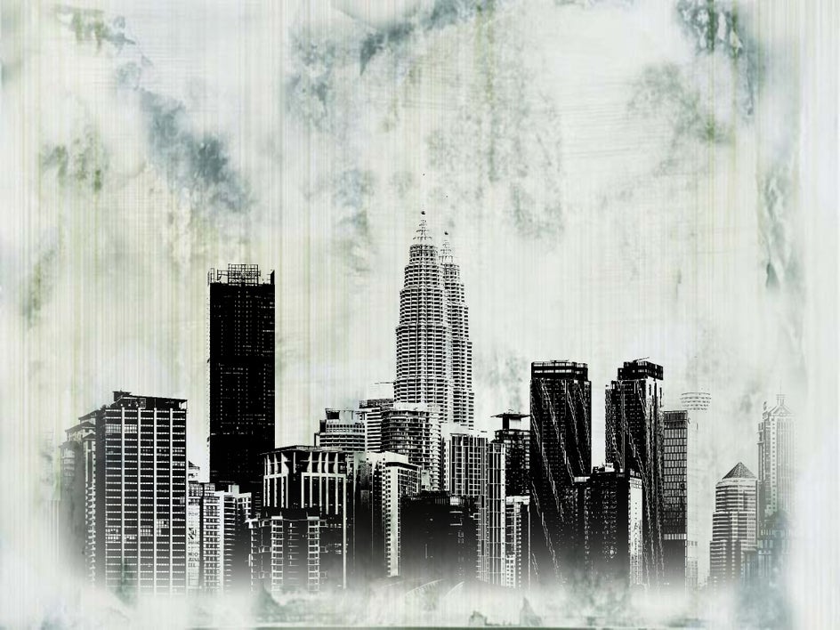 After applying Stenciler effect to cityscape photo