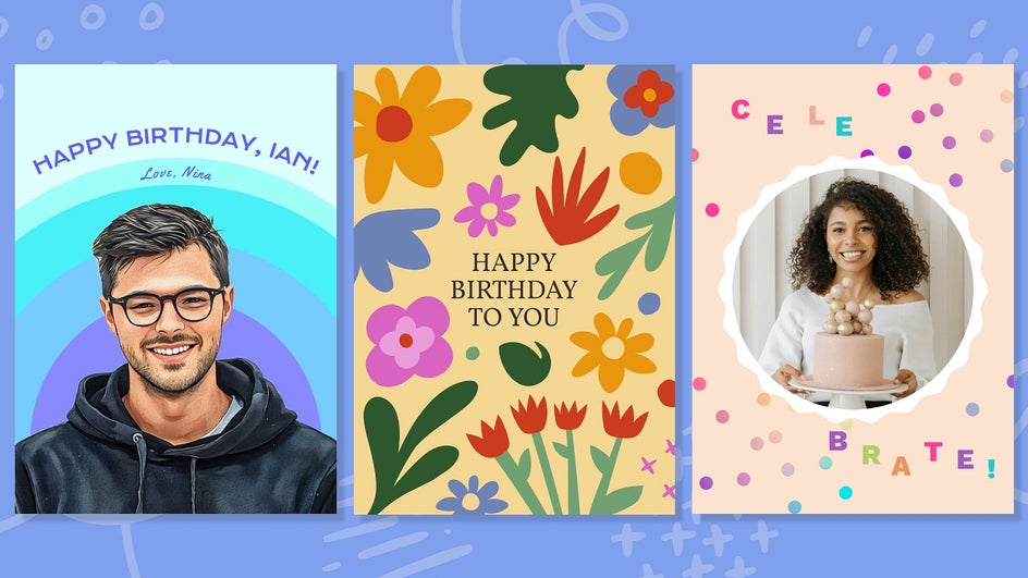 design your own birthday cards in BeFunky