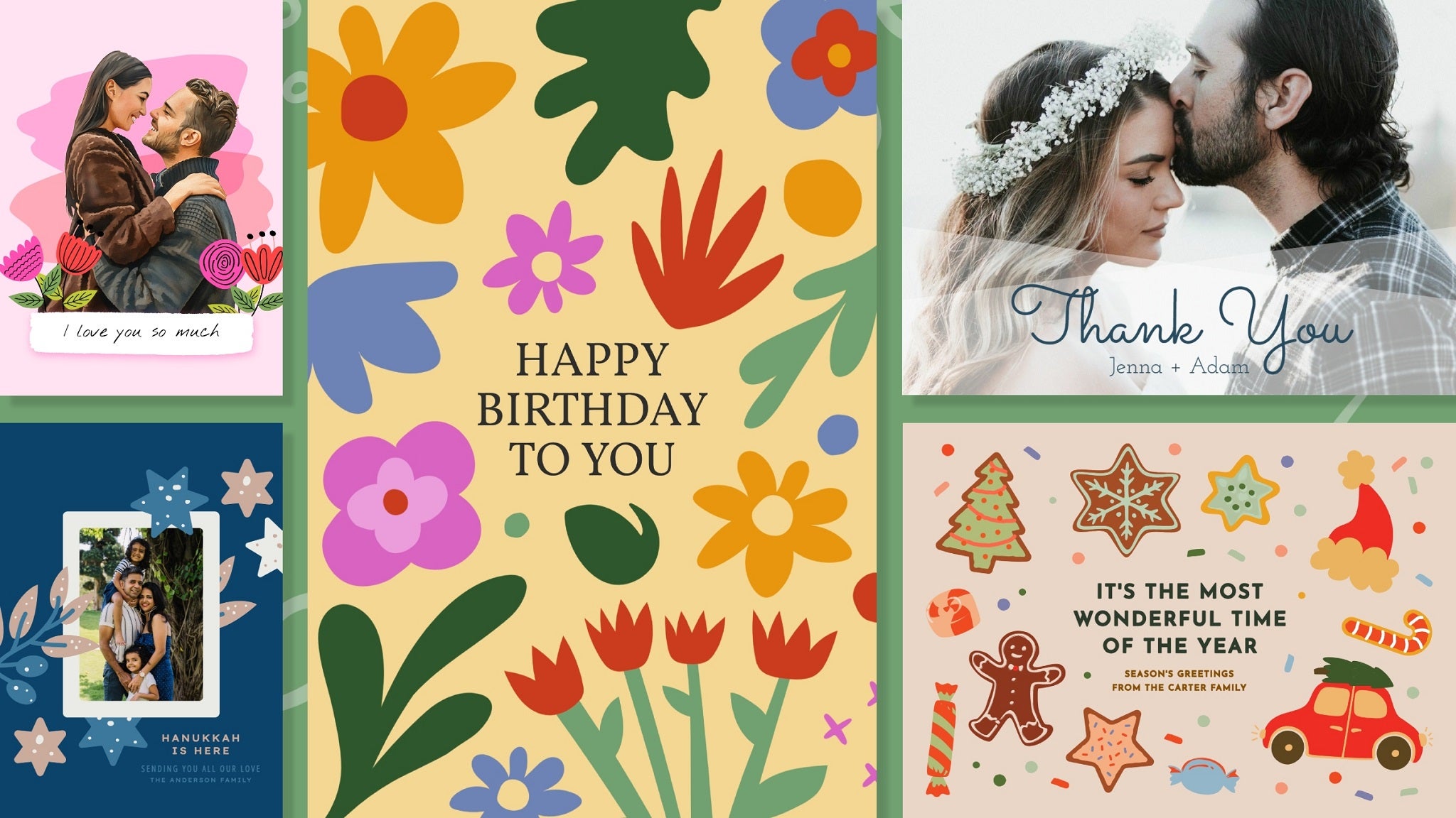 greeting card designs in BeFunky's Card Maker