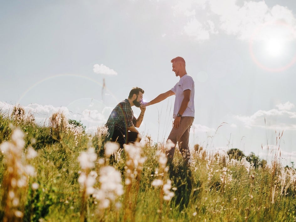 After adding photo effects to engagement photo in BeFunky