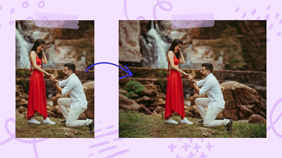 Before and after using BeFunky