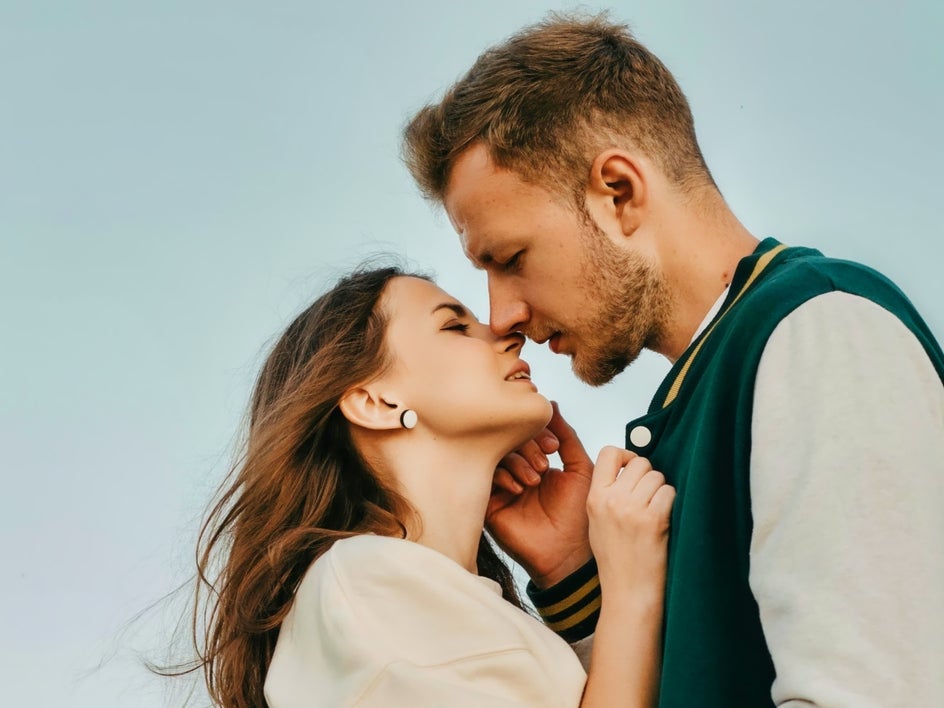 After applying portrait enhancer to engagement photo in BeFunky