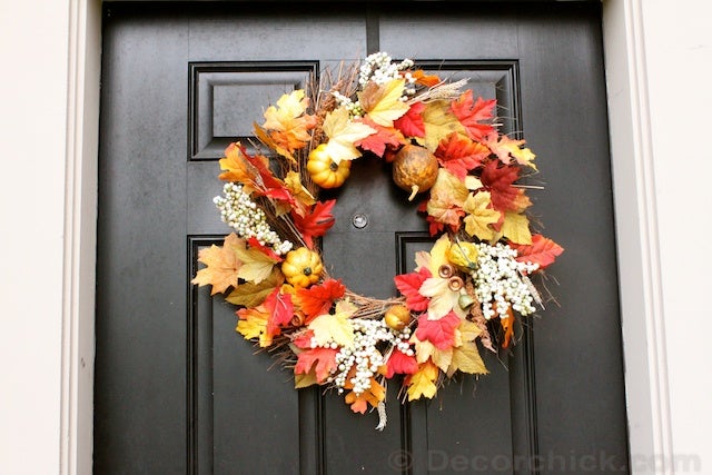 Wreath on door