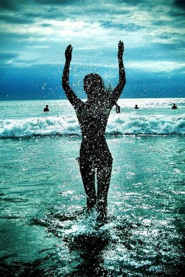 Silueta en el Mar, Dark Splash, silhouette, photo editor, collage maker