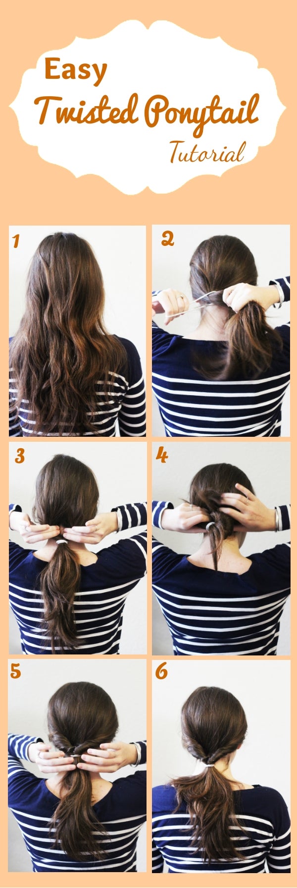 Easy twisted ponytail tutorial
