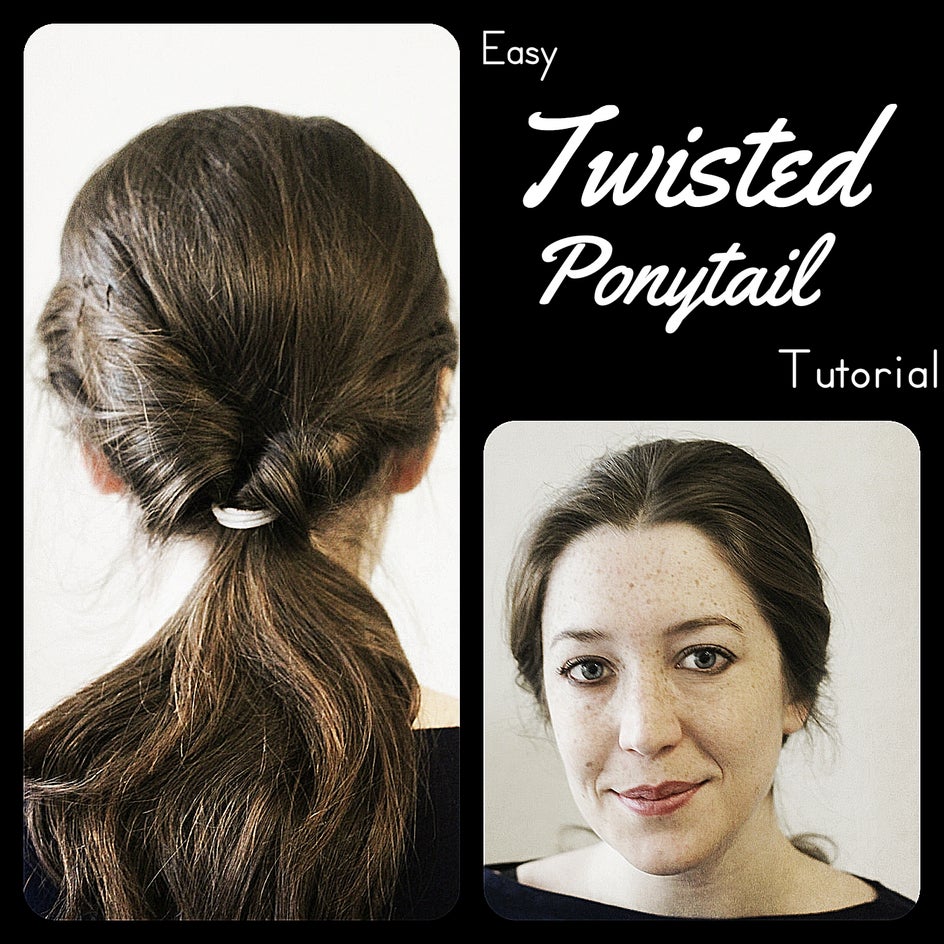 Twisted Pony tail tutorial2