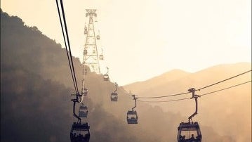 Cable Car, Vehicle, Transportation, Construction Crane, Helicopter, Aircraft