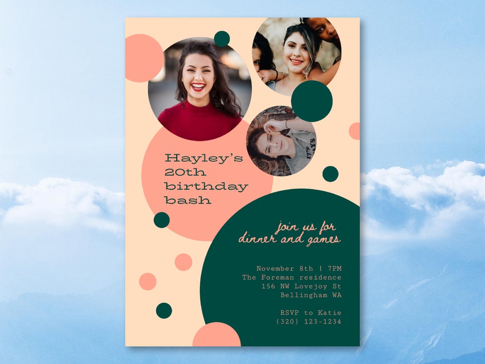 Birthday invitation before edits