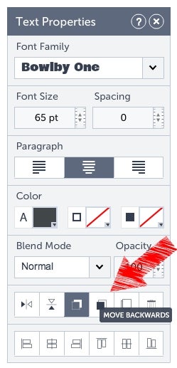 How to move a BeFunky layer backward or forward