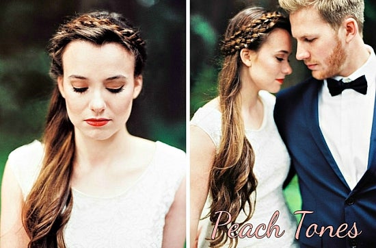 Picture Perfect Bridal Beauty Trends - Peach Tones