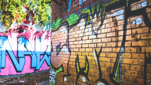 Graffiti, Brick, Art, Mural, Painting, Bird