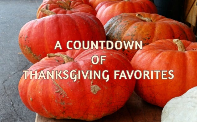 a countdown of thanksgiving favorites