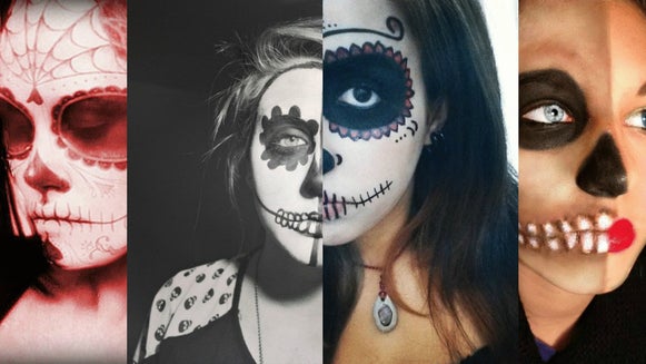 day of the dead skull makeup featured image