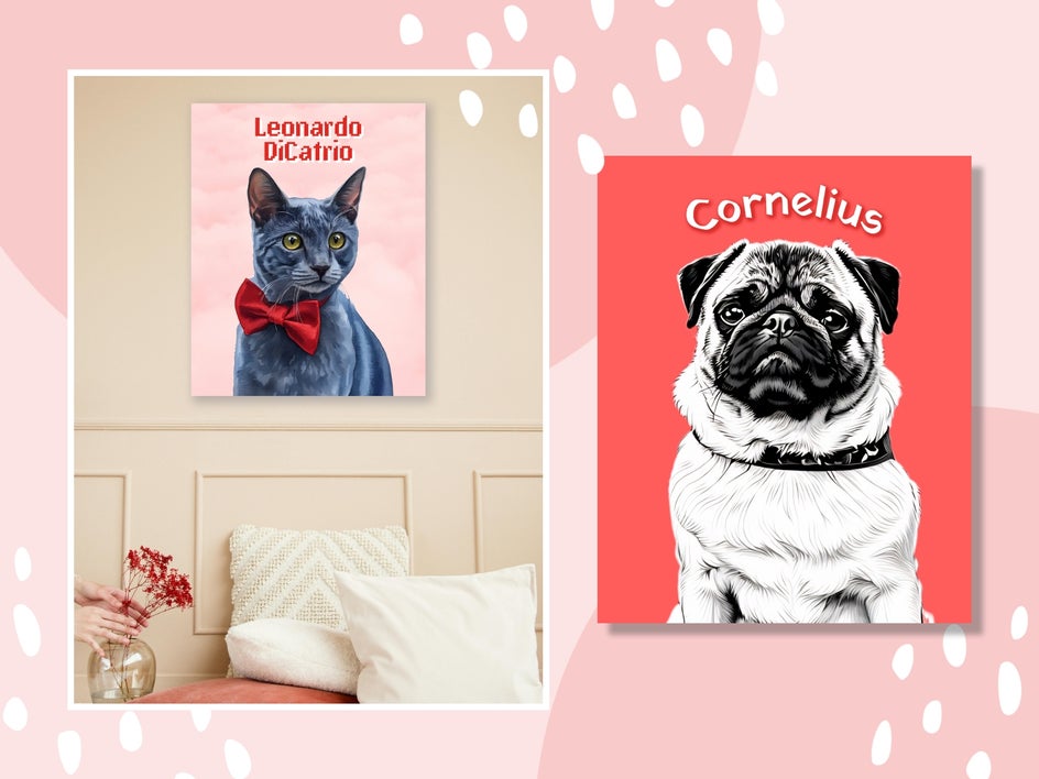 Create a custom pet portrait canvas using BeFunky