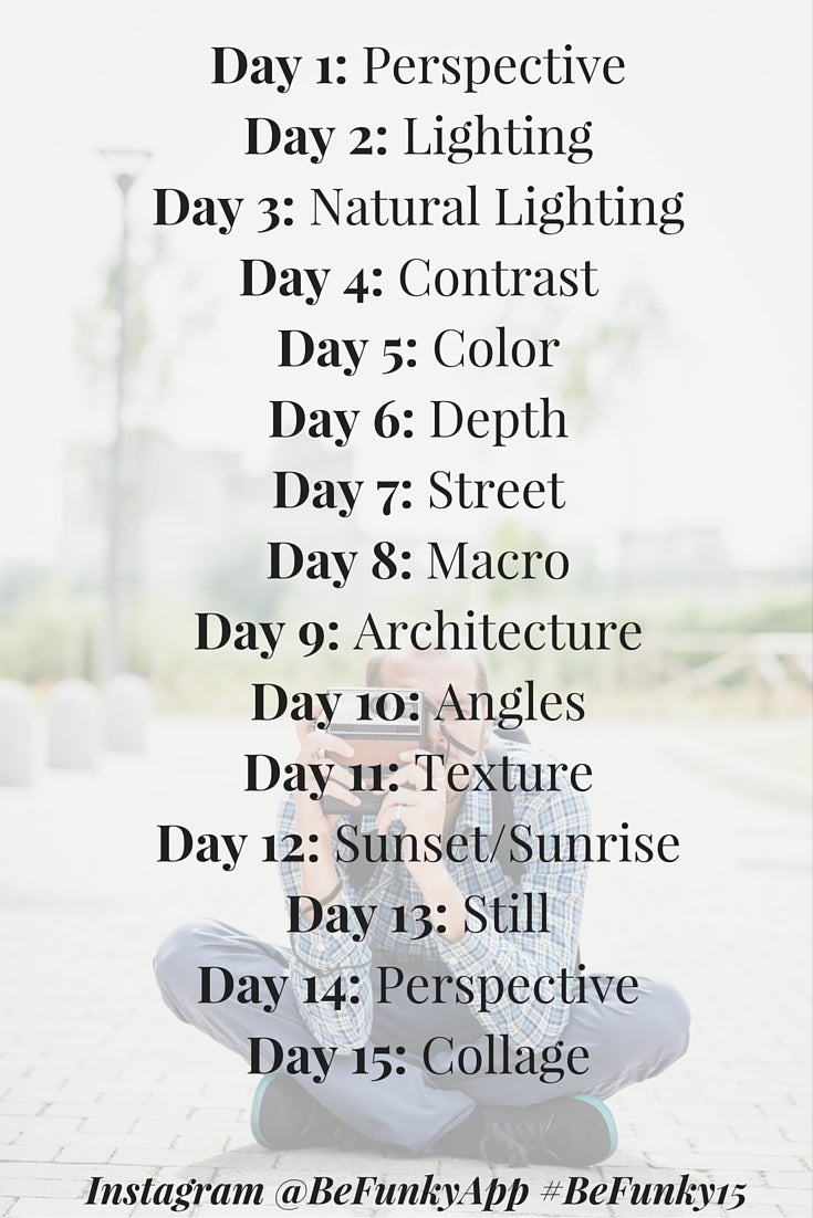 15 Day photo Challenge BeFunky