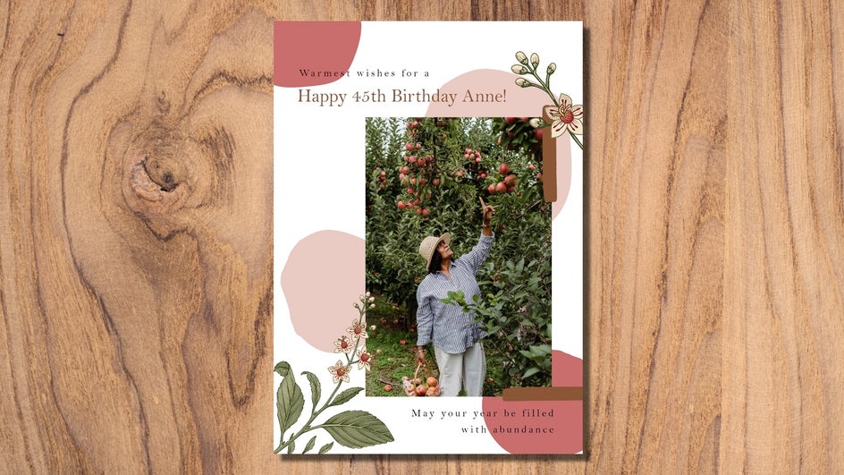 abundance birthday card