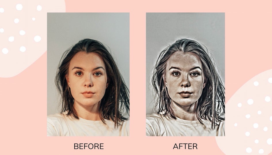 Before and after graphic novel effect