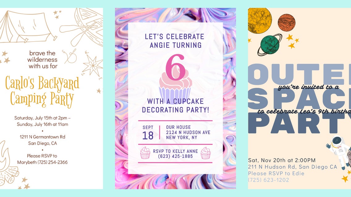 Make Your Own Kids' Birthday Party Invitations