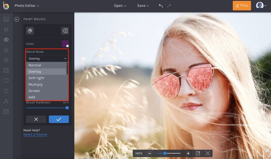 how to use Blend Modes in BeFunky