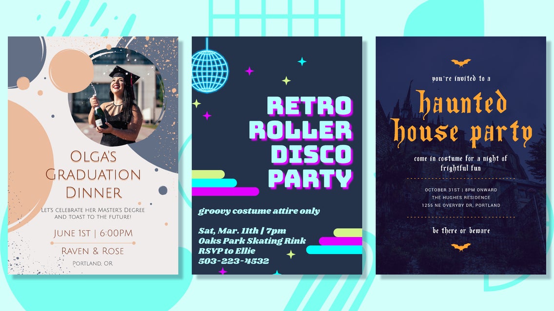 Party invitations shop