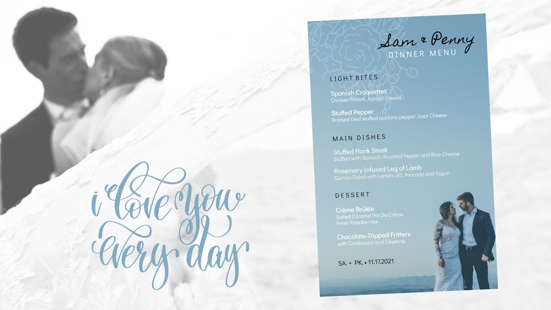 wedding menu featured