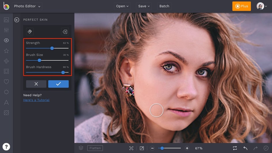 how to retouch portrait photos in BeFunky