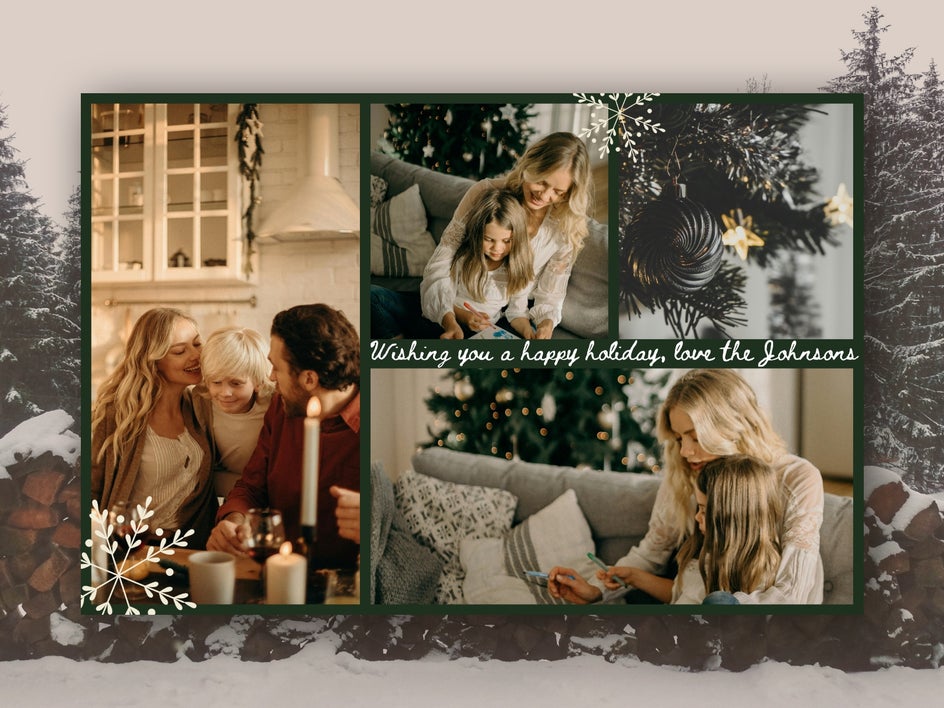 Family holiday card collage made in BeFunky