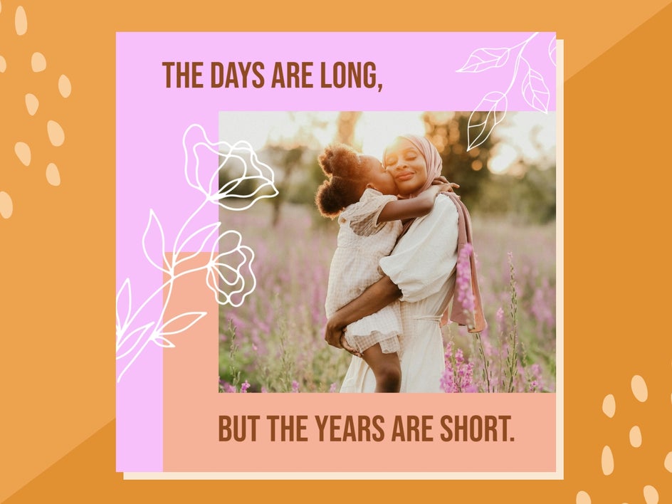 Finished inspirational quote picture after editing template