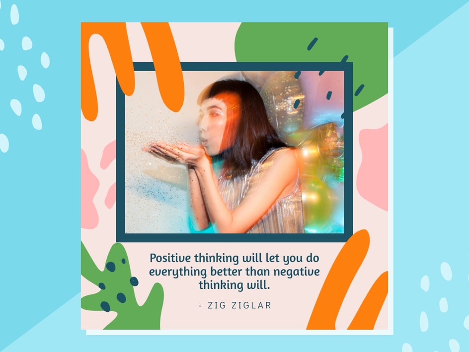 Inspirational quote picture for being more positive