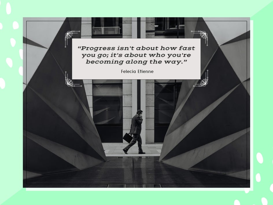 Inspirational quote graphic for professional development