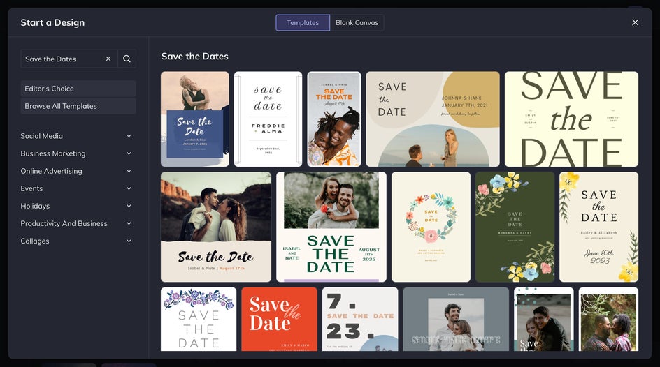 Save the Date category of Graphic Designer