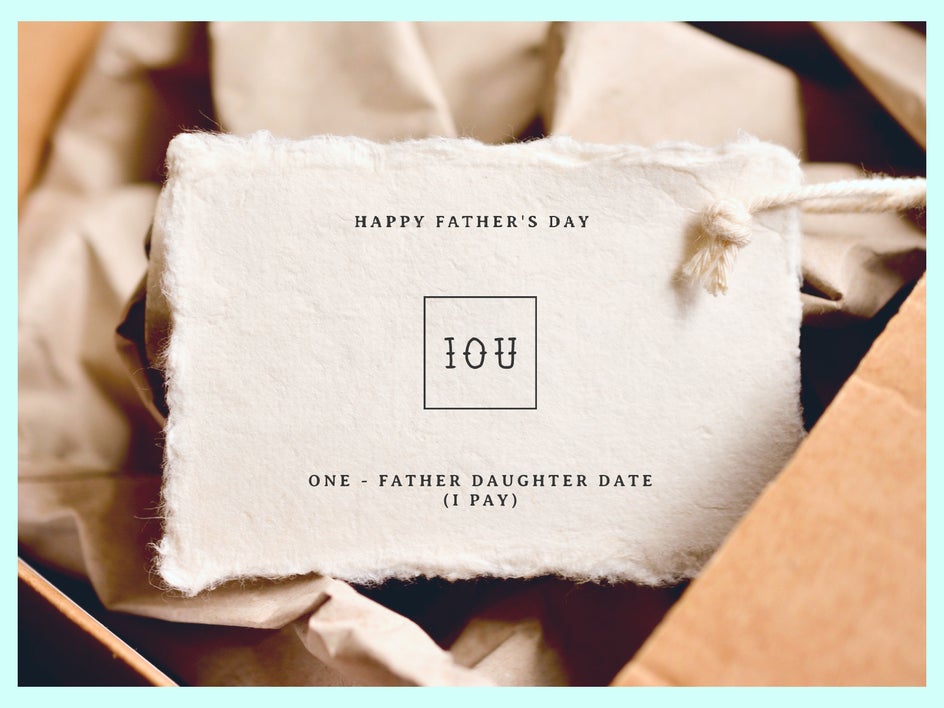 Fathers day iou book