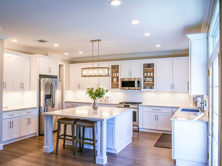 Vibrant Colors applied to VRBO kitchen listing photo