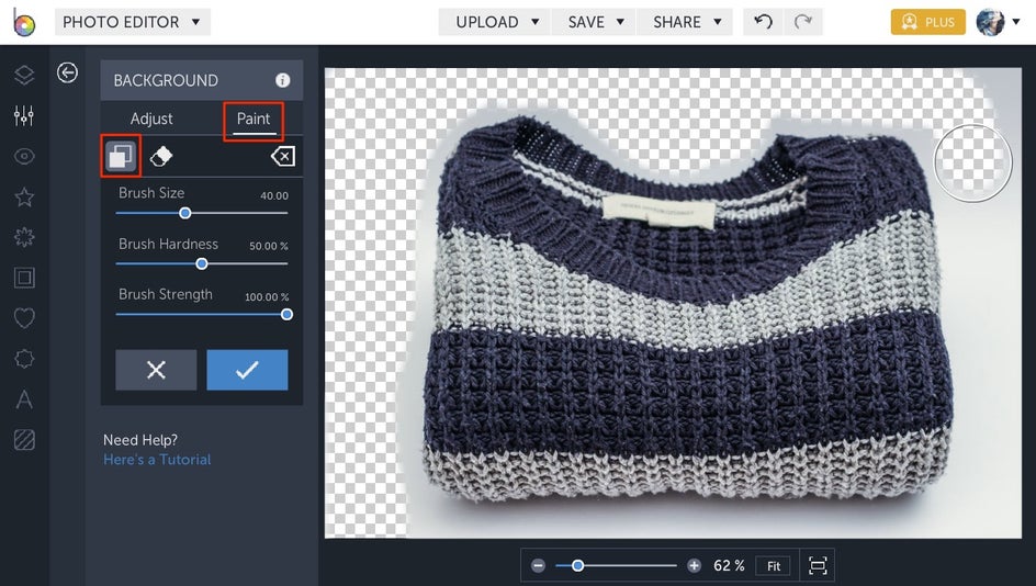 how to make background transparent in BeFunky