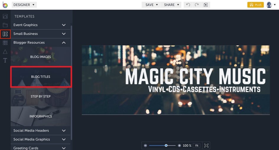how to create blog images in BeFunky