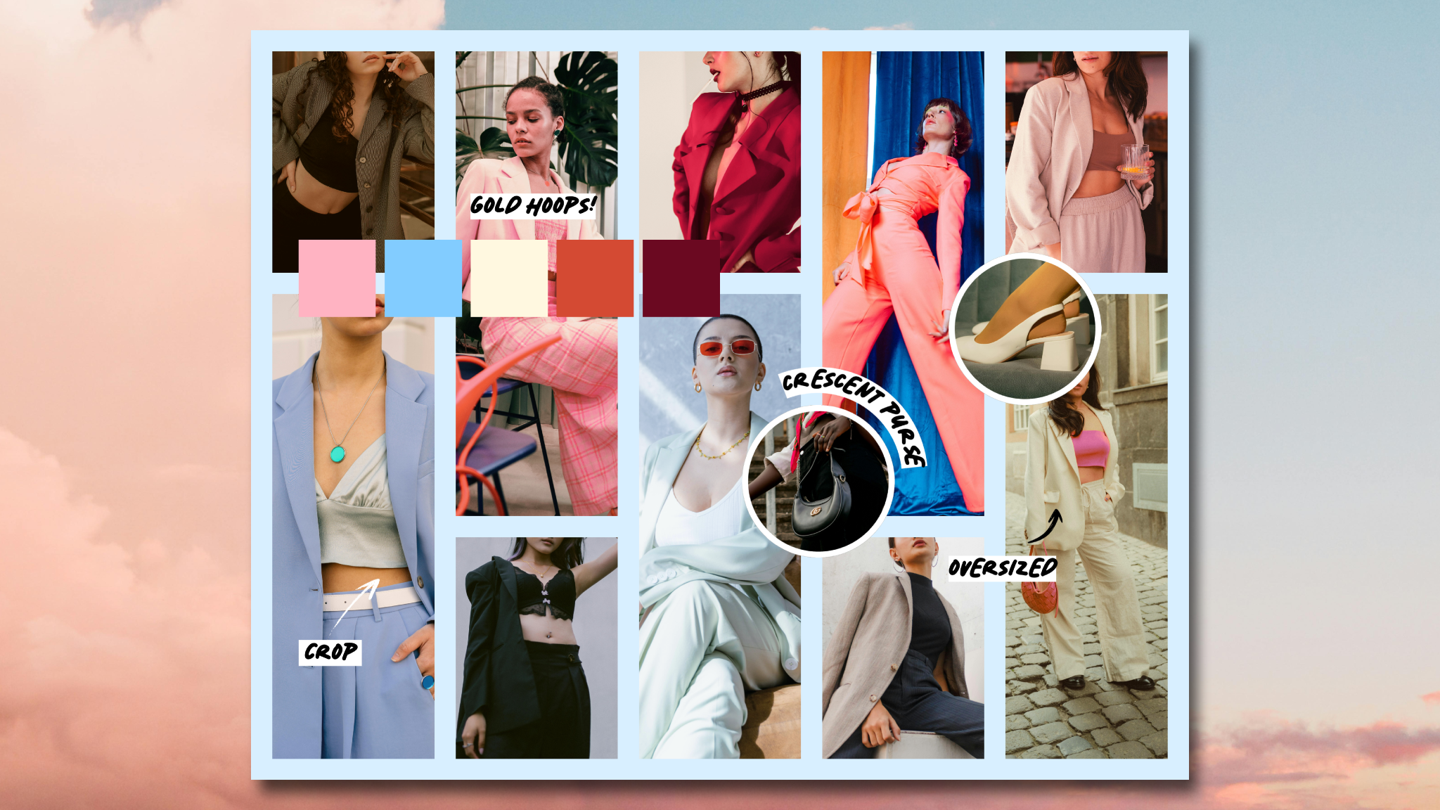 Mood board featured image with fashion mood board from tutorial