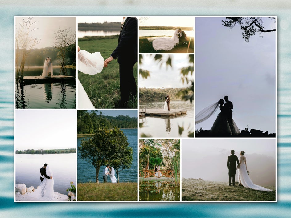 Simplistic wedding mood board