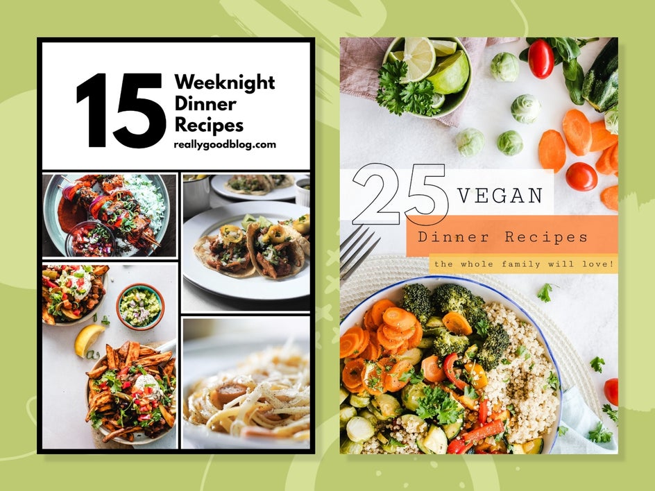 Food blogger Pinterest templates to customize