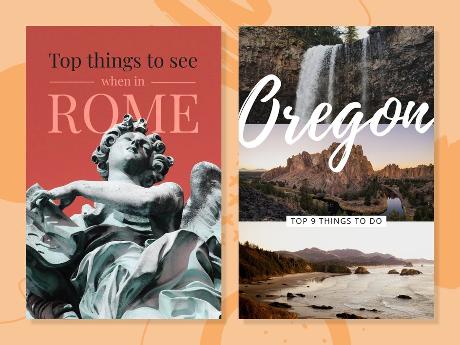 Customizable Pin templates for travel bloggers