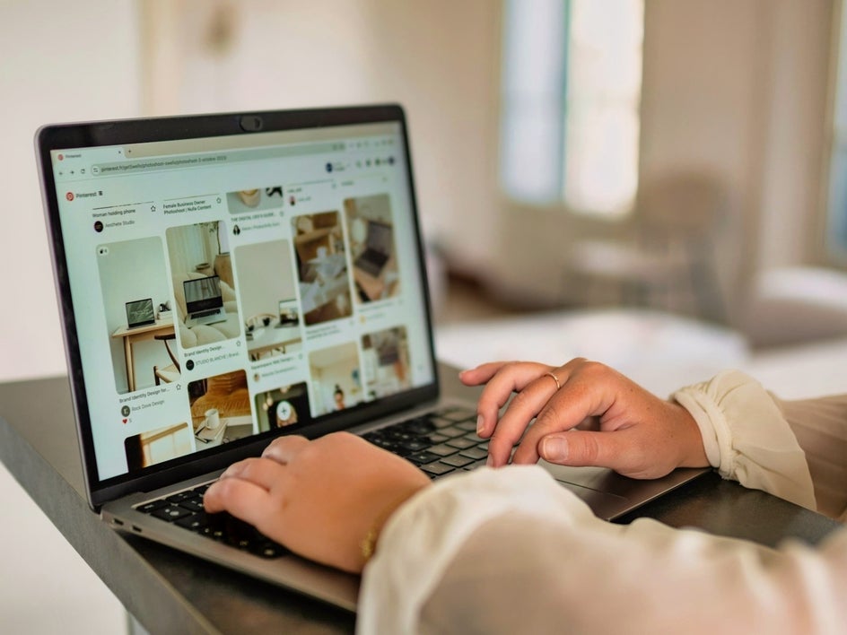 Browsing Pinterest images