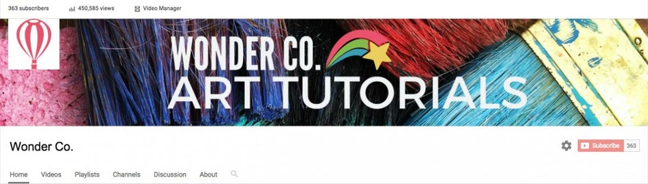 youtube channel art maker in BeFunky