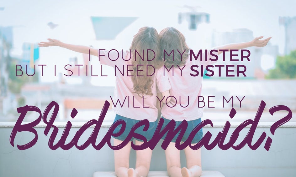 bridesmaid cards for sisters