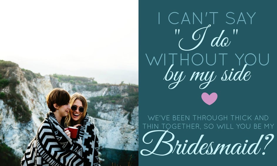 bridesmaid card templates by BeFunky