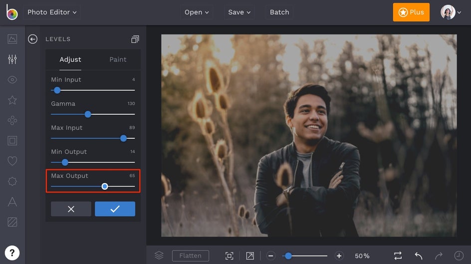 how to add a matte overlay to photo in BeFunky Photo Editor